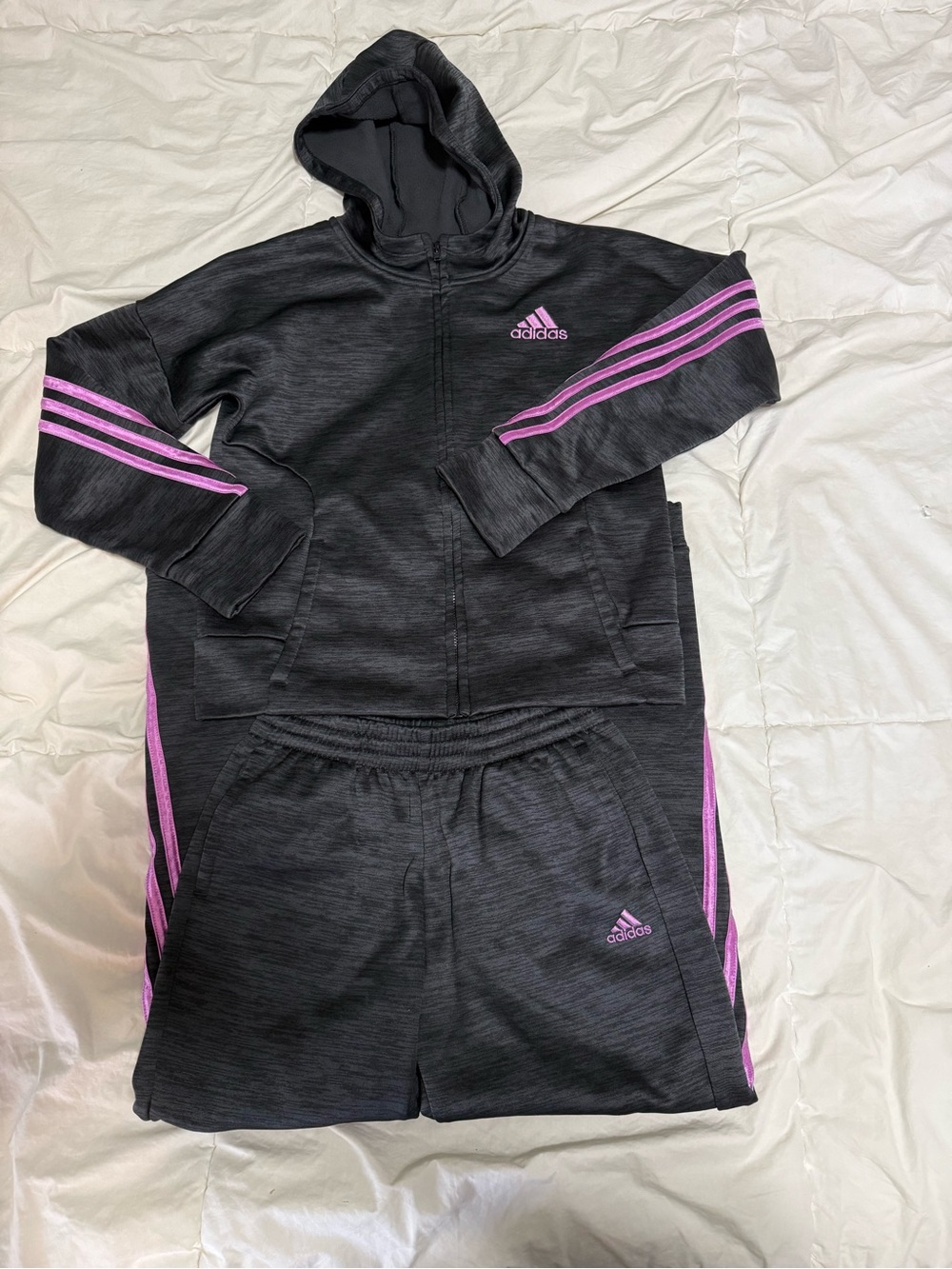 adidas kids Black Heather Performance Pants